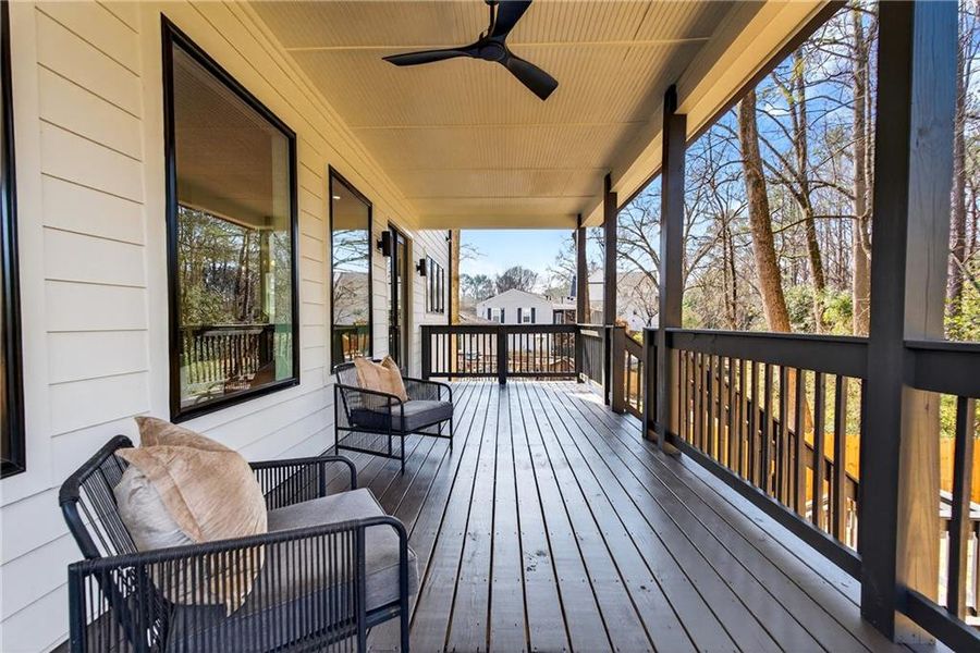 Exterior details and patio area of a home in , Atlanta (Image 34).