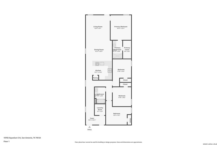 2D floor plan layout of this home in Espada, San Antonio, TX (Image 3).