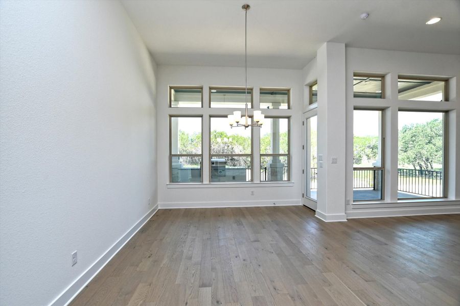 Representative unfurnished interior of a home built from the Siena III by Giddens Homes in Clearwater Ranch, Liberty Hill (Image 255).