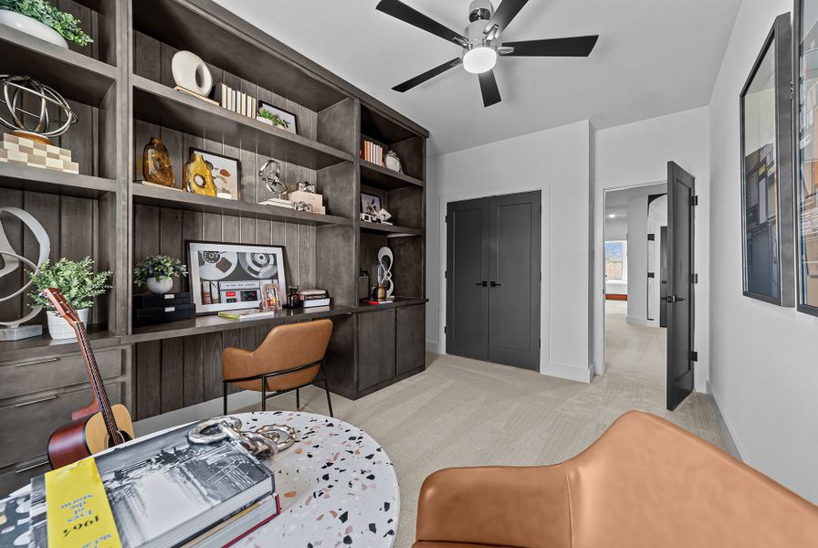 Representative furnished interior of a home built from the The Bryton by David Weekley Homes in Hillside at Las Colinas, Irving (Image 6). Representative furnished interior of a home built from the The Bryton by David Weekley Homes in Hillside at Las Colinas, Irving (Image 6).