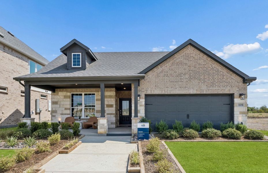 Representative exterior photo of a completed home built from the Emory by Pulte Homes in Wilson Creek Meadows, Celina, TX (Image 26).