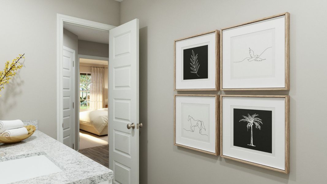 Representative furnished interior of a home built from the The Cortona by Legend Homes in Hunters Ranch, San Antonio (Image 19).