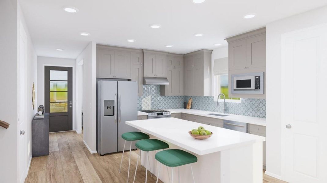 These are representative photos of the floorplan