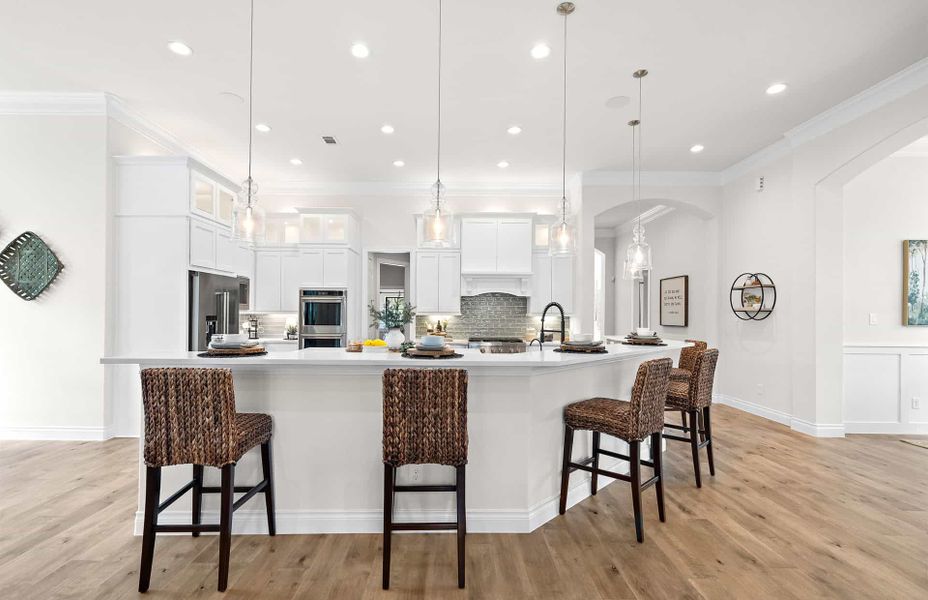 Representative furnished interior of a home built from the 3546 by Ravenna Homes in The Woodlands Hills 65′, Willis (Image 18).