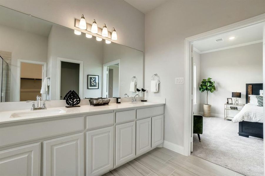 Furnished interior view inside a new home in Stone Eagle, Azle (Image 16).