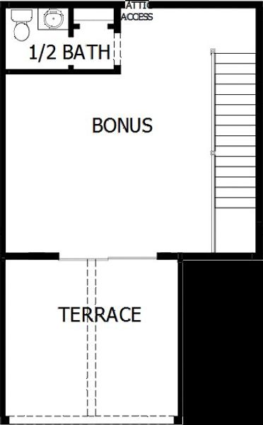 2D floor plan layout of this home in Hillside at Las Colinas, Irving, TX (Image 4).