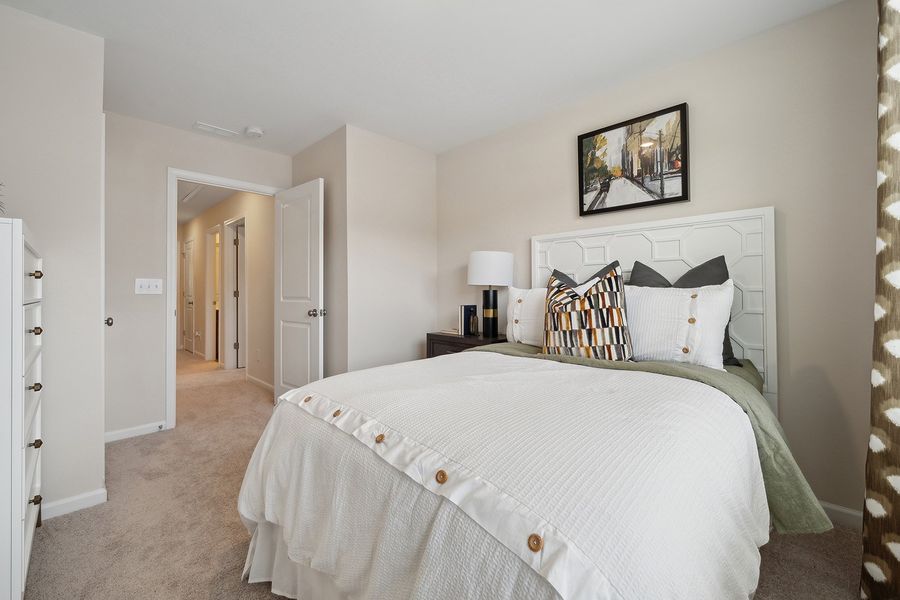Representative furnished interior of a home built from the Clover - Genesis Value Collection by Mungo Homes in Lakeview Village, Charlotte (Image 9).