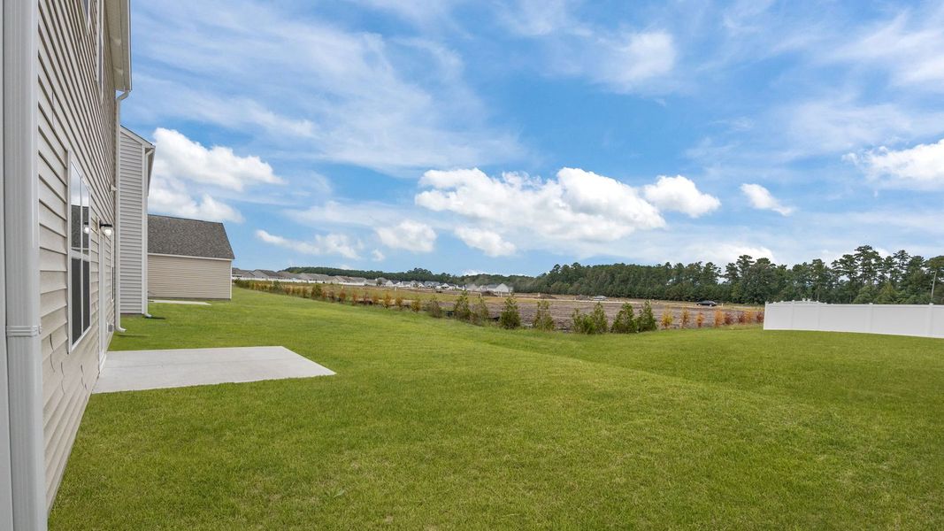 Exterior details and patio area of a home in Ridgewood Farms, Winterville (Image 4).