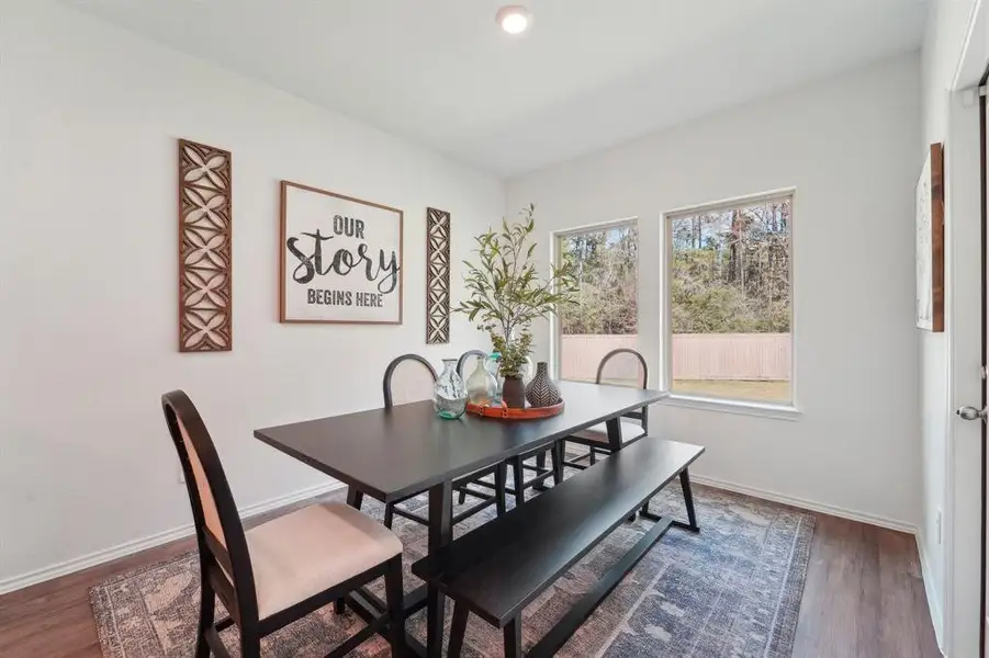 Furnished interior view inside a new home in Mill Creek, Magnolia (Image 6). Furnished interior view inside a new home in Mill Creek, Magnolia (Image 6).