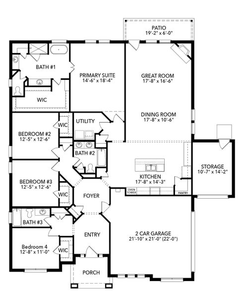 2D floor plan layout of this home in Joshua Meadows, Joshua, TX (Image 5). 2D floor plan layout of this home in Joshua Meadows, Joshua, TX (Image 5).