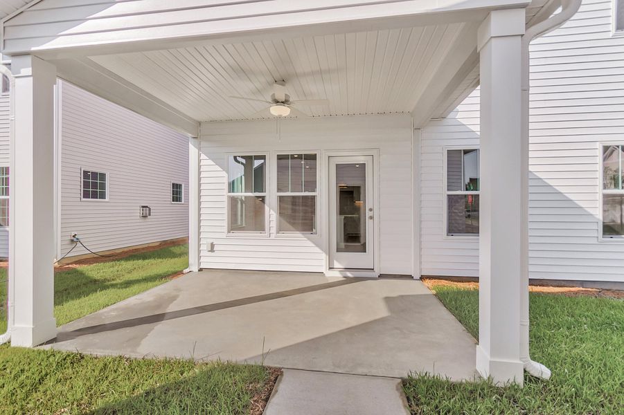 Exterior details and patio area of a home in Six Oaks, Summerville (Image 24).