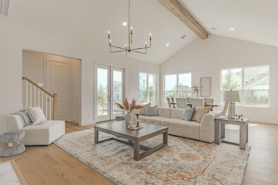 Furnished interior view inside a new home in , Aledo (Image 33).