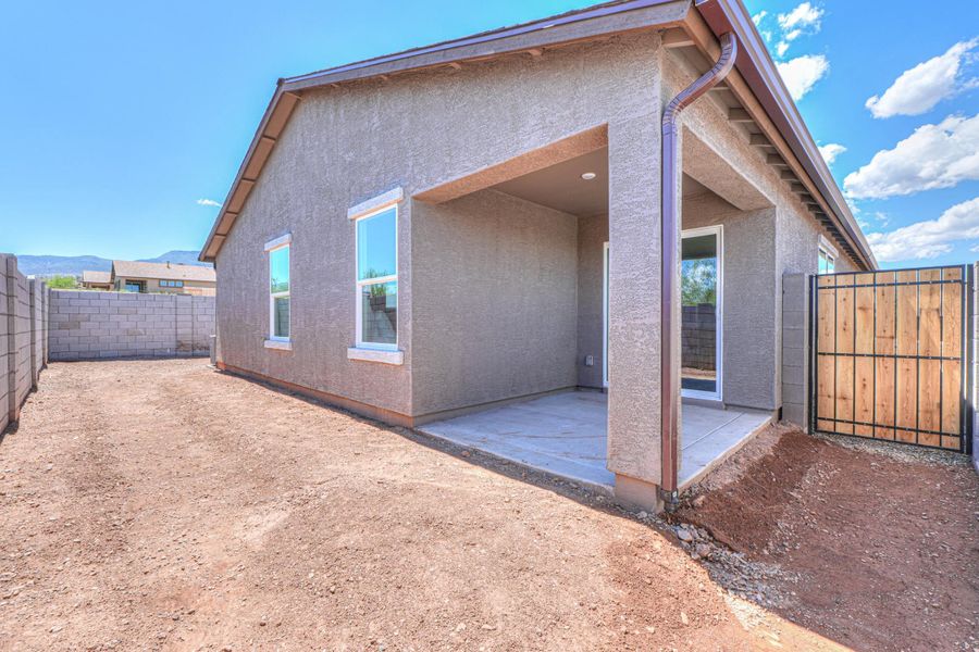 A house with a fence. A house with a fence.