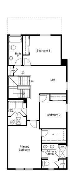 2D floor plan layout of this home in Painted Prairie Villas, Aurora, CO (Image 3).