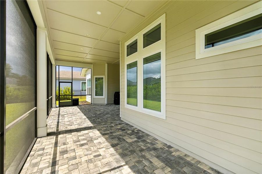 Screened in back patio