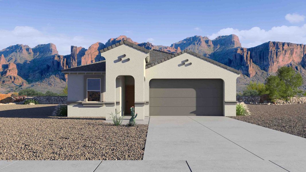 Representative exterior photo of a completed home built from the Gaven by D.R. Horton in Upper Canyon, Phoenix, AZ (Image 2). Representative exterior photo of a completed home built from the Gaven by D.R. Horton in Upper Canyon, Phoenix, AZ (Image 2).