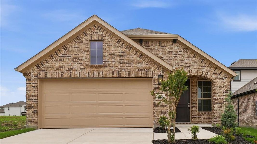 Brick exterior with arched entry