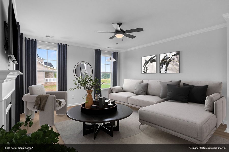 Furnished interior view inside a new home in Hanes Lake, Winston-Salem (Image 5). Furnished interior view inside a new home in Hanes Lake, Winston-Salem (Image 5).