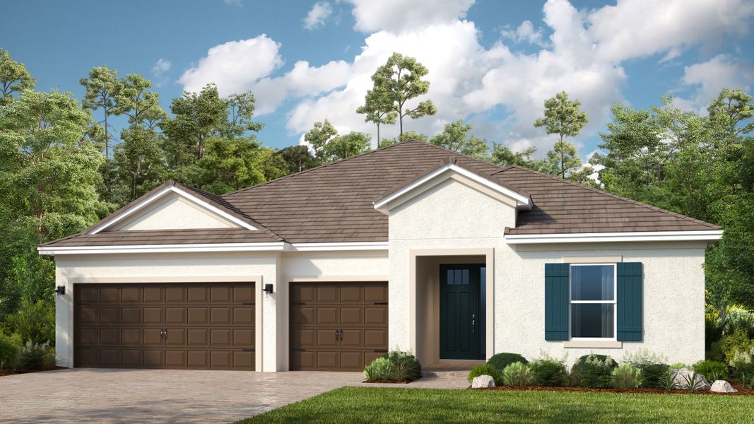 Representative exterior photo of a completed home built from the Saint Croix by Taylor Morrison in Hammock at Two Rivers, Zephyrhills, FL (Image 20).