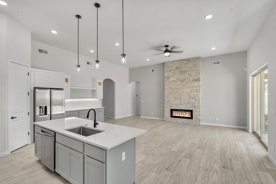 Furnished interior view inside a new home in Painted Sky, El Paso (Image 17). Furnished interior view inside a new home in Painted Sky, El Paso (Image 17).