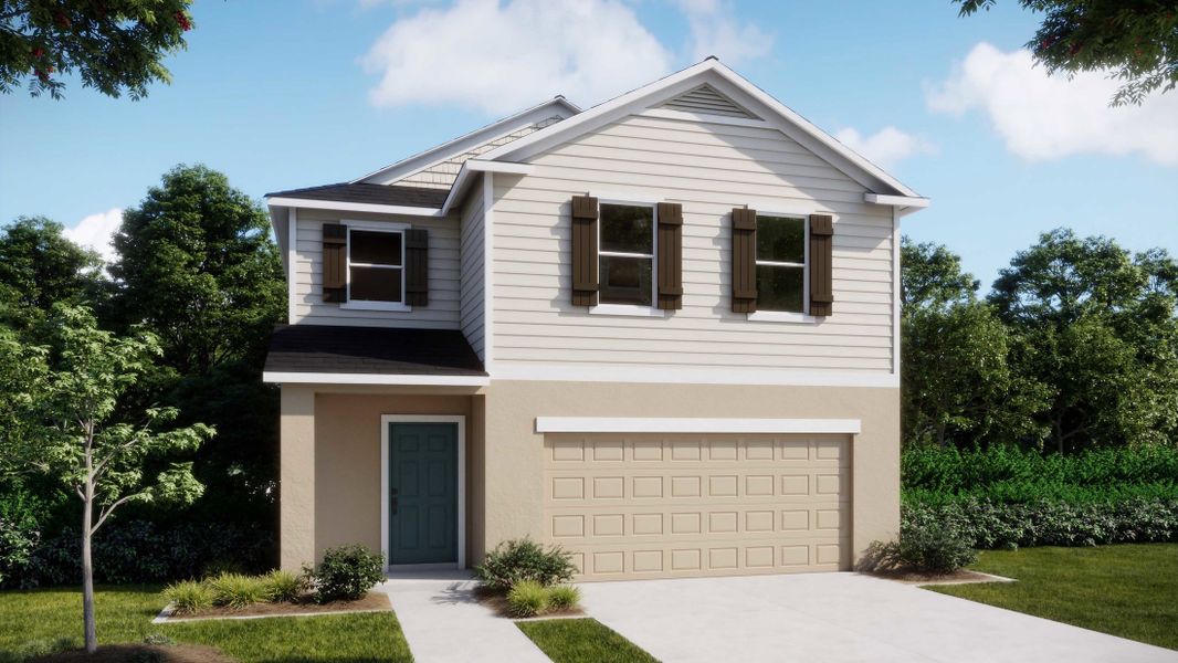Representative exterior photo of a completed home built from the Carrington by Maronda Homes in Crosswinds, Haines City, FL (Image 6).