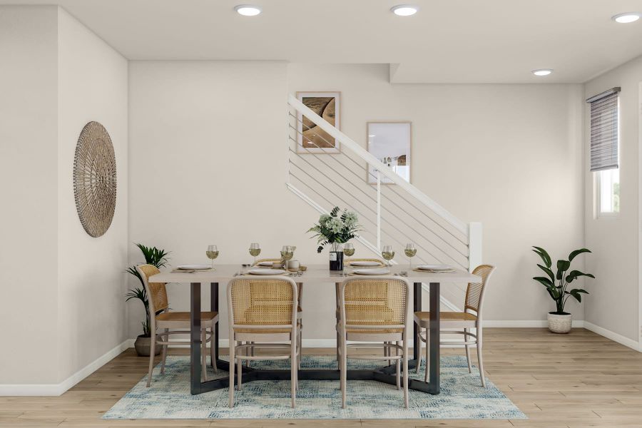 Representative furnished interior of a home built from the B by Tri Pointe Homes in Candelas Townhomes, Arvada (Image 18).