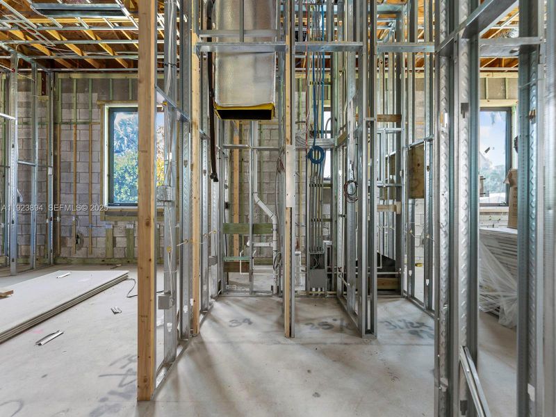 Hall way to bedrooms and AC closet / AV tech Hall way to bedrooms and AC closet / AV tech