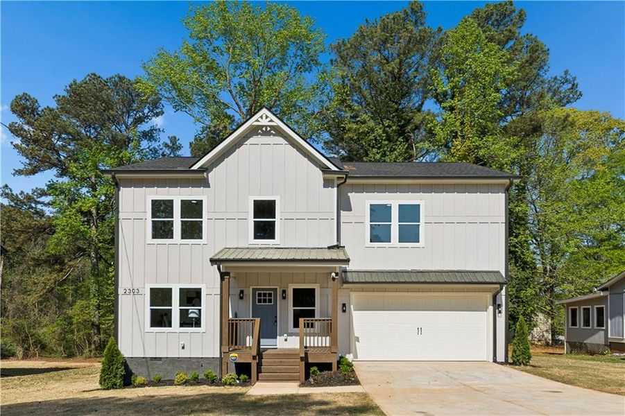 Front exterior of a new home in , Decatur, GA, highlighting curb appeal (Image 1). Front exterior of a new home in , Decatur, GA, highlighting curb appeal (Image 1).