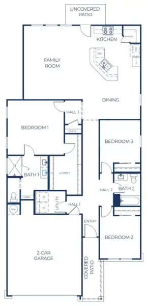2D floor plan layout of this home in Hillside Village, Temple, TX (Image 2). 2D floor plan layout of this home in Hillside Village, Temple, TX (Image 2).