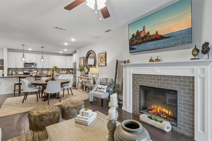 Furnished interior view inside a new home in Gatherings® at Twin Creeks, Allen (Image 7).