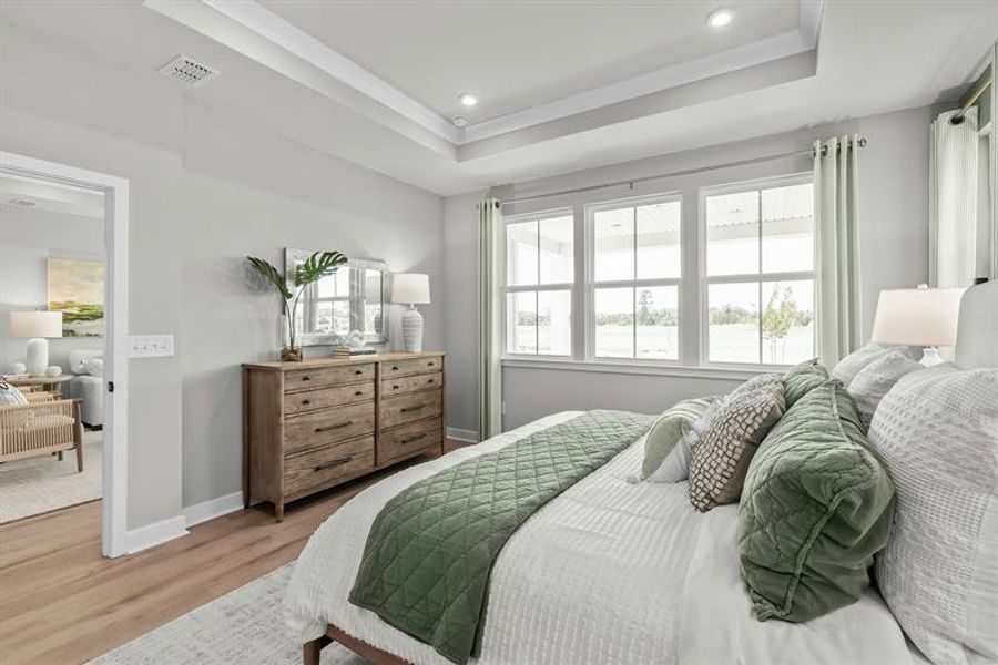Representative furnished interior of a home built from the Geneva by Ryan Homes in Sea Trail, Sunset Beach (Image 20).