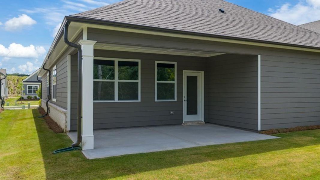 Front exterior of a new home in Hamptons at Riverwood North, Dallas, GA, highlighting curb appeal (Image 26).