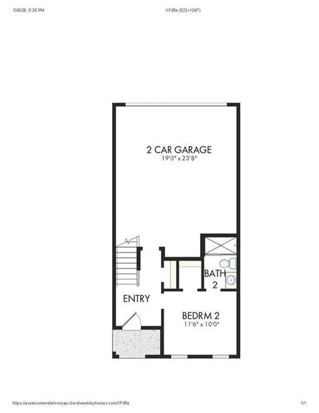 2D floor plan layout of this home in Celesta, Scottdale, GA (Image 6).