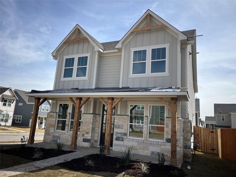 In-progress construction of a new home in Lariat, Liberty Hill, TX (Image 19).