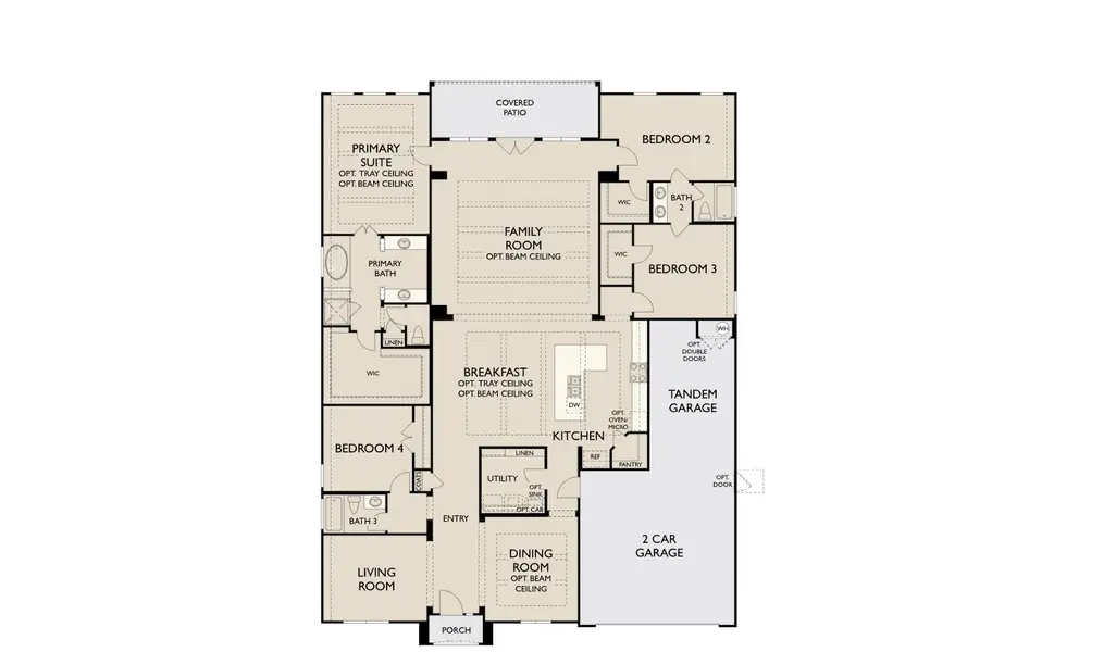 2D floor plan layout for the Avalon by Ashton Woods in The Trails at Carmel, Pflugerville, TX (Image 3).