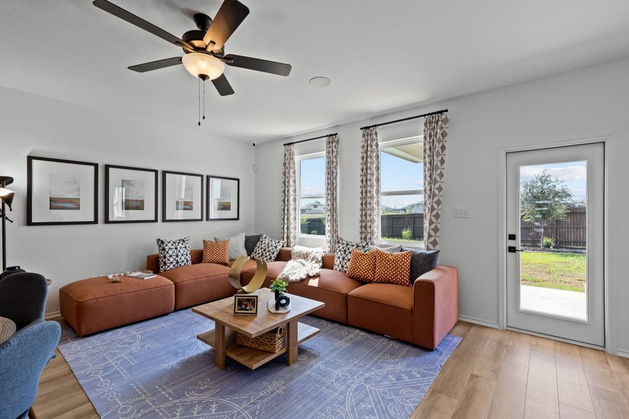 Representative furnished interior of a home built from the The Douglas E by Davidson Homes LLC in Royal Crest, San Antonio (Image 14). Representative furnished interior of a home built from the The Douglas E by Davidson Homes LLC in Royal Crest, San Antonio (Image 14).
