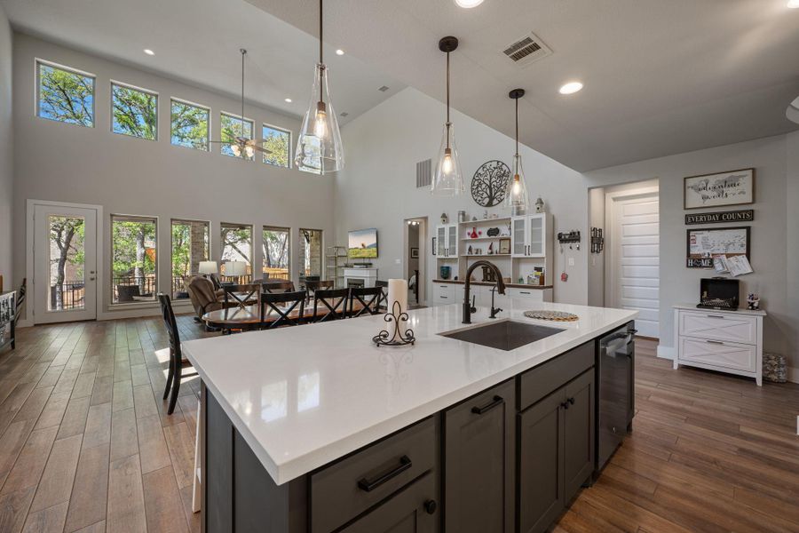 Furnished interior view inside a new home in 6 Creeks, Kyle (Image 8). Furnished interior view inside a new home in 6 Creeks, Kyle (Image 8).