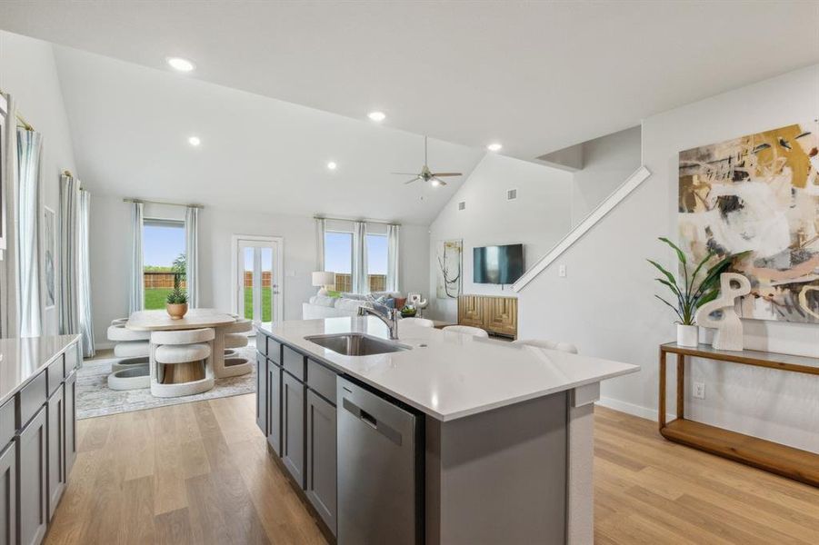 Kitchen in the Winters home plan by Trophy Signature Homes  REPRESENTATIVE PHOTO