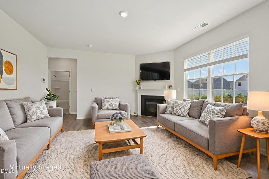 Virtually Staged Cantley Family Room Blu