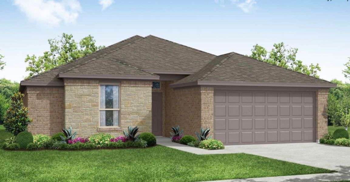 Representative exterior photo of a completed home built from the Albany by Impression Homes in Terra Vella, Haslet, TX (Image 5).