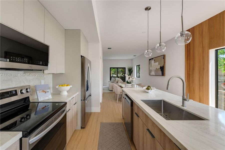 Furnished interior view inside a new home in , Miami (Image 27).