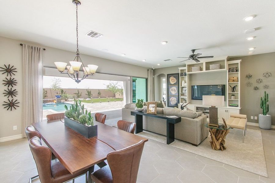 Furnished interior view inside a new home in Harmony at Montecito in Estrella, Goodyear (Image 7).