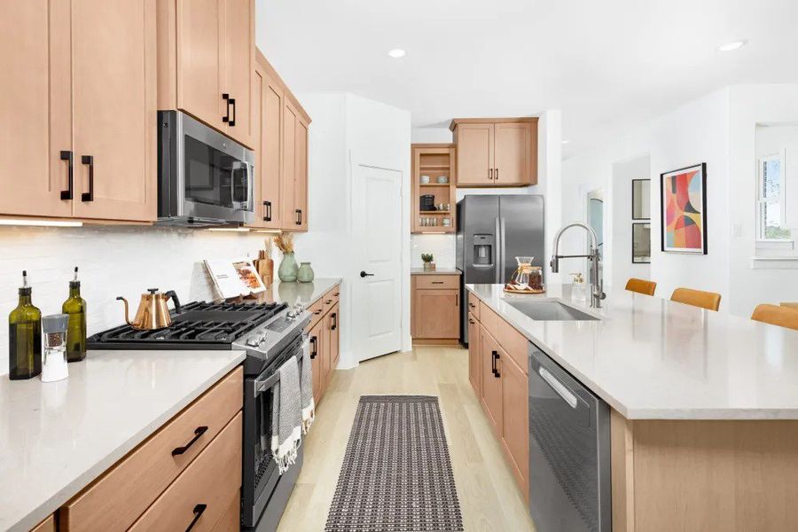 Representative furnished interior of a home built from the Austin Old World by Cadence Homes in Karis, Crowley (Image 4). Representative furnished interior of a home built from the Austin Old World by Cadence Homes in Karis, Crowley (Image 4).