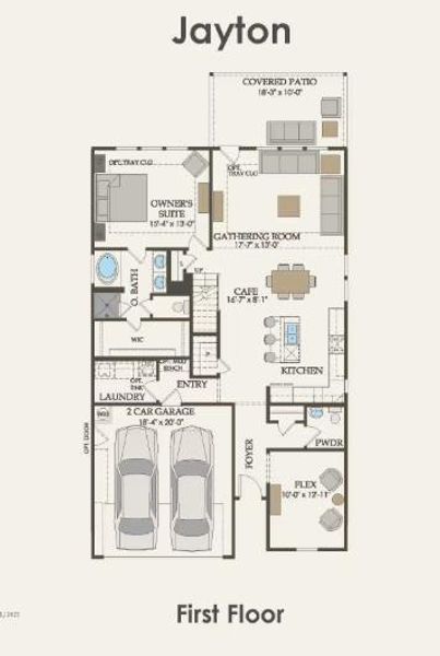 2D floor plan layout of this home in Windcress, Cove, TX (Image 2). 2D floor plan layout of this home in Windcress, Cove, TX (Image 2).