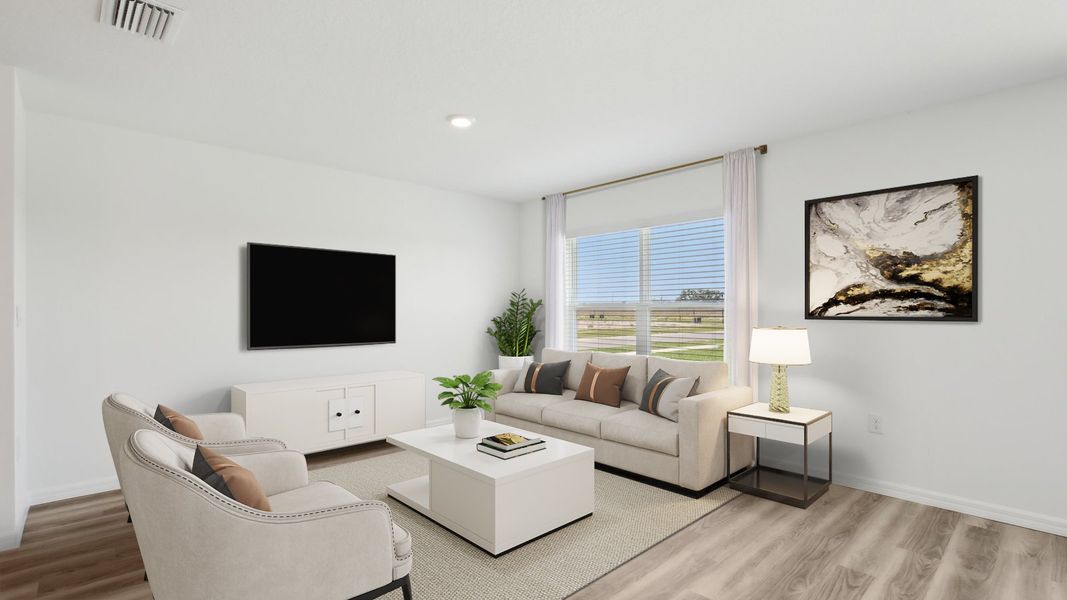 Representative furnished interior of a home built from the ARCHER II by D.R. Horton in Rye Crossing, Parrish (Image 7).