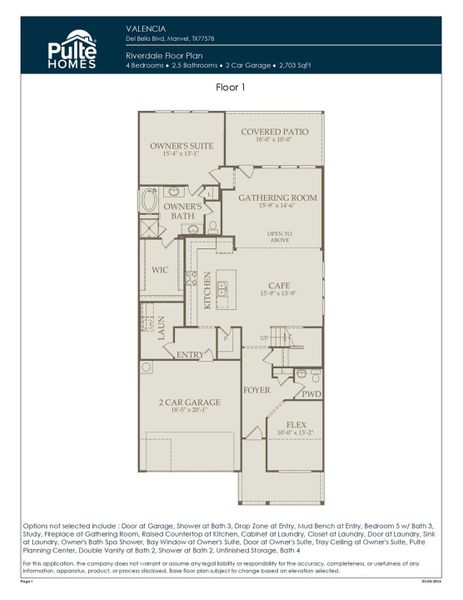 2D floor plan layout of this home in Valencia, Manvel, TX (Image 4).