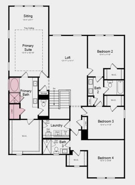 2D floor plan layout of this home in Bennett Farm, Loganville, GA (Image 3). 2D floor plan layout of this home in Bennett Farm, Loganville, GA (Image 3).