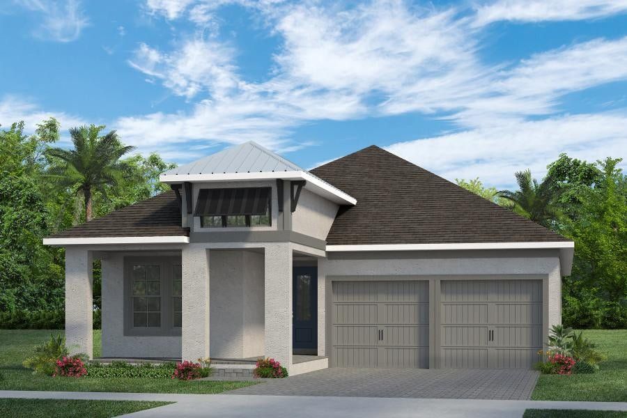 Representative exterior photo of a completed home built from the Hemingway by Rockwell Homes in Northlake at Ovation, Winter Garden, FL (Image 30). Representative exterior photo of a completed home built from the Hemingway by Rockwell Homes in Northlake at Ovation, Winter Garden, FL (Image 30).