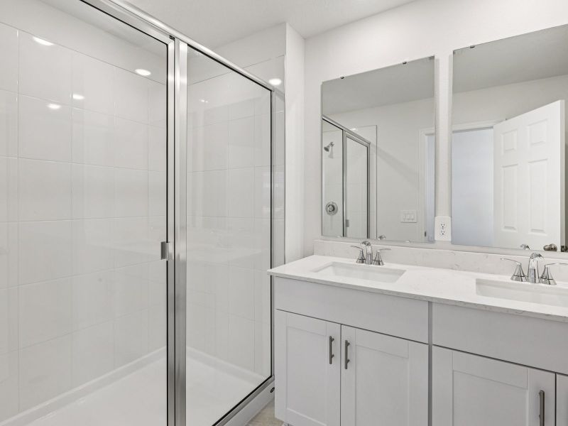 Furnished interior view inside a new home in Cagan Crossings West, Clermont (Image 6). Furnished interior view inside a new home in Cagan Crossings West, Clermont (Image 6).