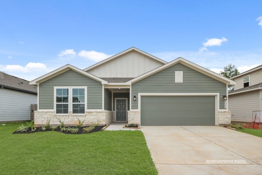 A house with a garage. A house with a garage.